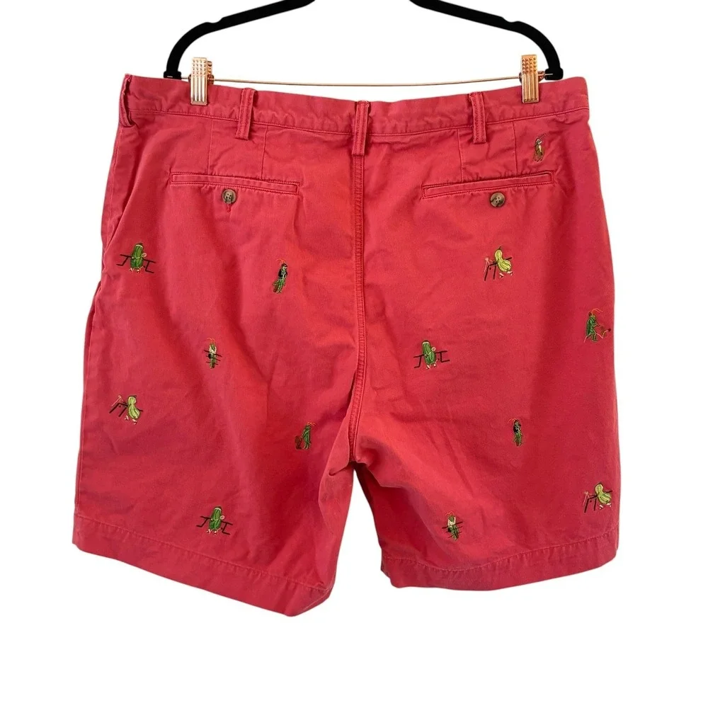 Polo Ralph Lauren‎ Cricket Embroidered Chino Shorts Mens 40x9 Red Pickleball